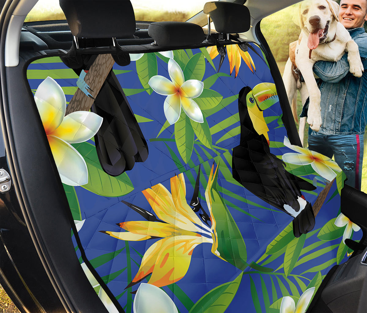 Tropical Keel-Billed Toucan Print Pet Car Back Seat Cover