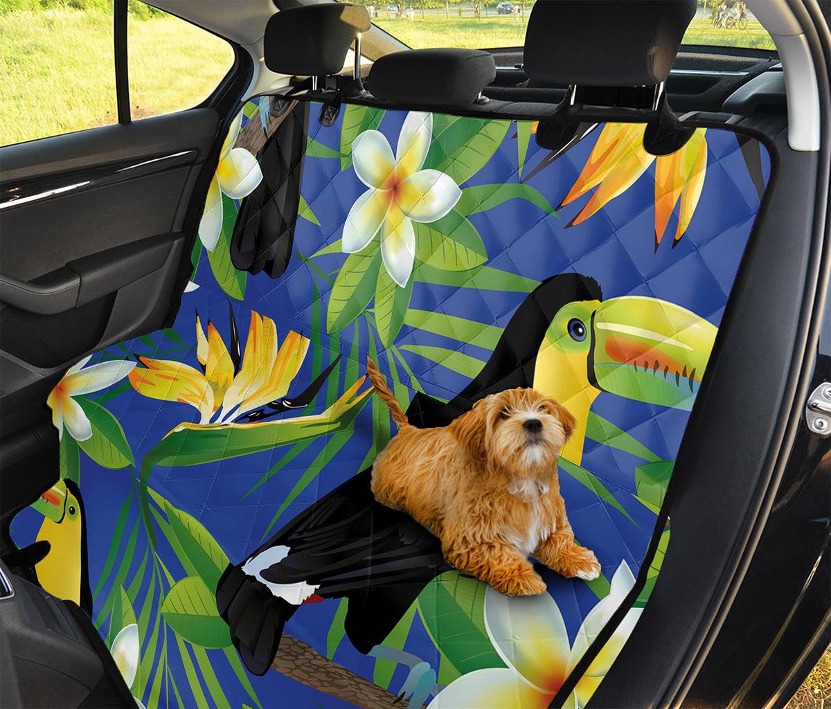 Tropical Keel-Billed Toucan Print Pet Car Back Seat Cover