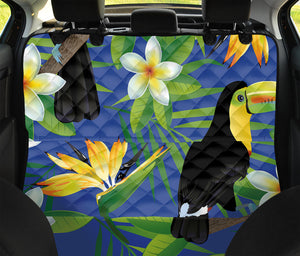 Tropical Keel-Billed Toucan Print Pet Car Back Seat Cover