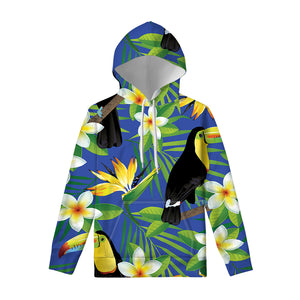 Tropical Keel-Billed Toucan Print Pullover Hoodie