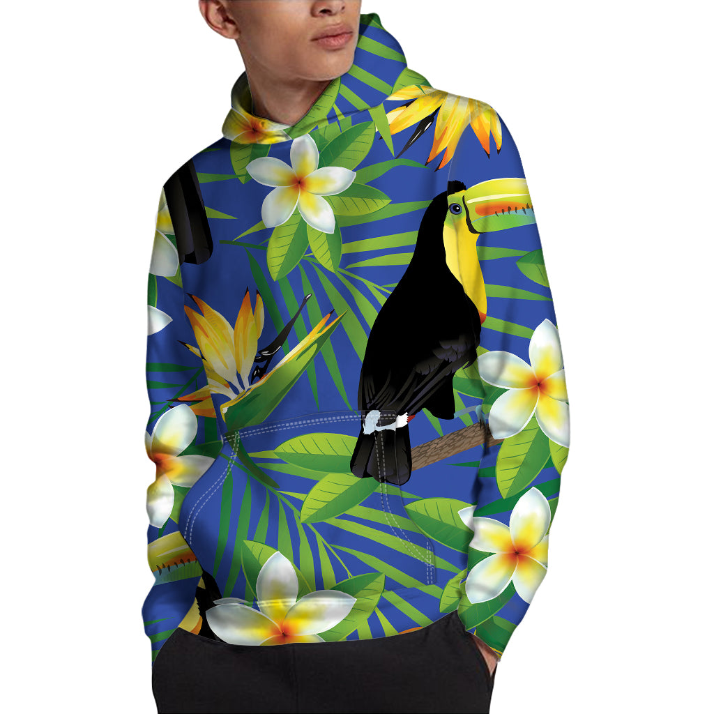 Tropical Keel-Billed Toucan Print Pullover Hoodie