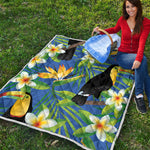 Tropical Keel-Billed Toucan Print Quilt