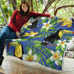 Tropical Keel-Billed Toucan Print Quilt