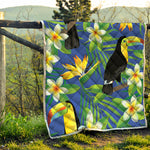Tropical Keel-Billed Toucan Print Quilt