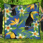 Tropical Keel-Billed Toucan Print Quilt