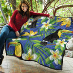 Tropical Keel-Billed Toucan Print Quilt
