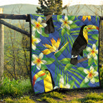 Tropical Keel-Billed Toucan Print Quilt