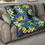 Tropical Keel-Billed Toucan Print Quilt