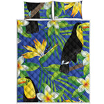 Tropical Keel-Billed Toucan Print Quilt Bed Set