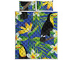 Tropical Keel-Billed Toucan Print Quilt Bed Set