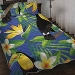 Tropical Keel-Billed Toucan Print Quilt Bed Set