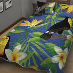 Tropical Keel-Billed Toucan Print Quilt Bed Set