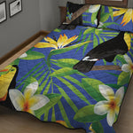 Tropical Keel-Billed Toucan Print Quilt Bed Set