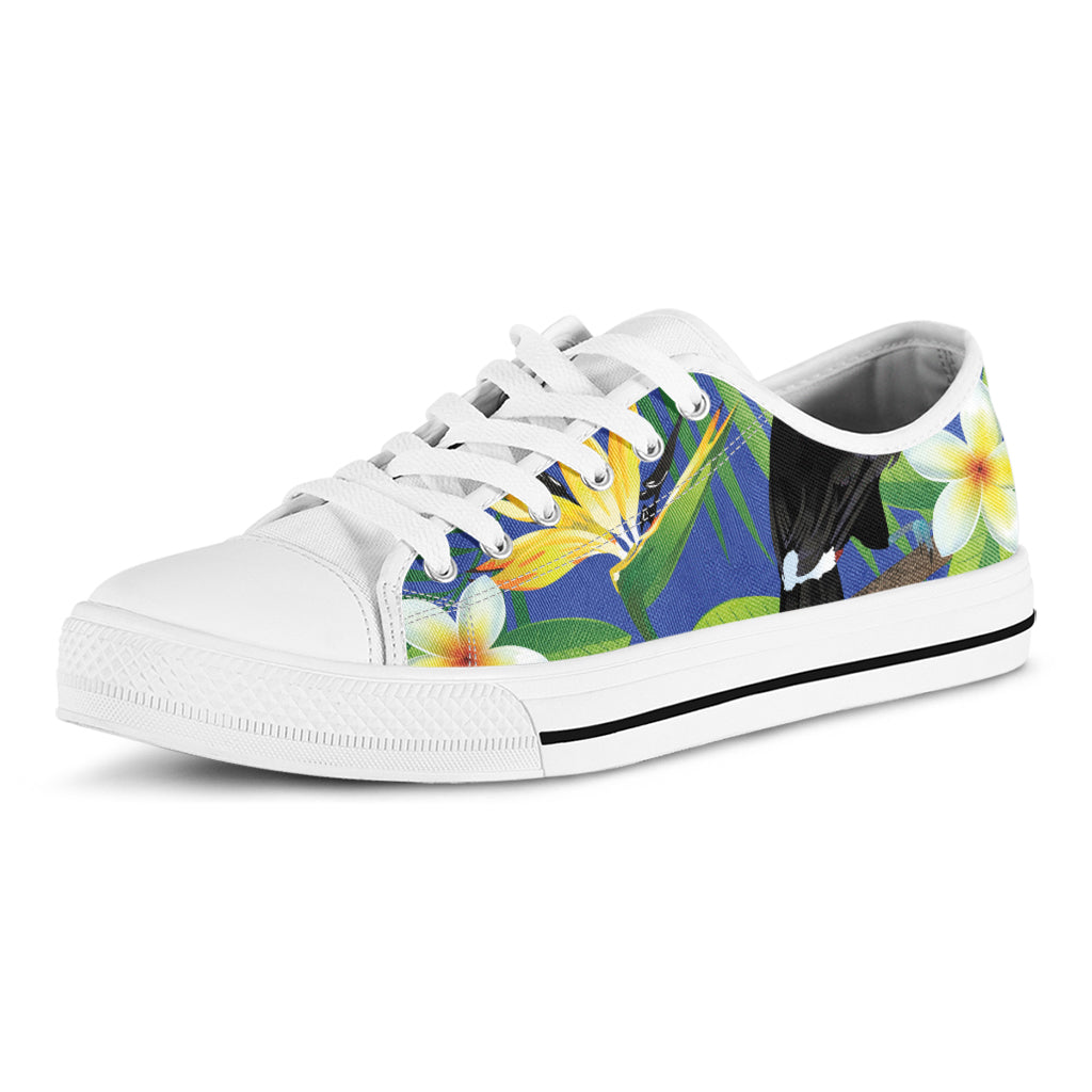 Tropical Keel-Billed Toucan Print White Low Top Shoes