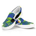 Tropical Keel-Billed Toucan Print White Slip On Sneakers