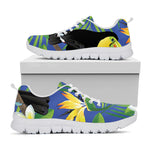 Tropical Keel-Billed Toucan Print White Sneakers