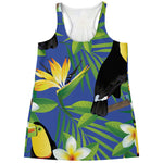 Tropical Keel-Billed Toucan Print Women's Racerback Tank Top