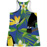 Tropical Keel-Billed Toucan Print Women's Racerback Tank Top