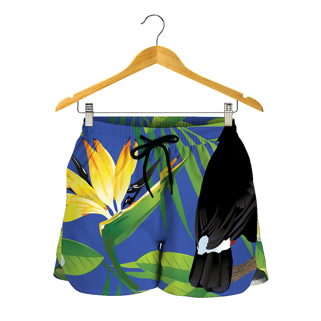 Tropical Keel-Billed Toucan Print Women's Shorts