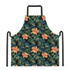 Tropical Leaf And Hawaiian Flower Print Apron