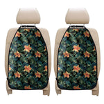 Tropical Leaf And Hawaiian Flower Print Car Seat Organizers