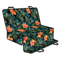 Tropical Leaf And Hawaiian Flower Print Pet Car Back Seat Cover
