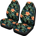 Tropical Leaf And Hawaiian Flower Print Universal Fit Car Seat Covers