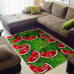 Tropical Leaf Watermelon Pattern Print Area Rug GearFrost