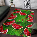 Tropical Leaf Watermelon Pattern Print Area Rug GearFrost