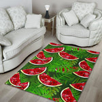Tropical Leaf Watermelon Pattern Print Area Rug GearFrost