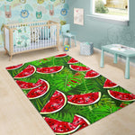 Tropical Leaf Watermelon Pattern Print Area Rug GearFrost