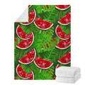 Tropical Leaf Watermelon Pattern Print Blanket