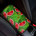 Tropical Leaf Watermelon Pattern Print Car Center Console Cover