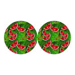Tropical Leaf Watermelon Pattern Print Car Coasters