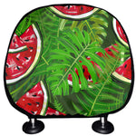 Tropical Leaf Watermelon Pattern Print Car Headrest Covers