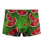 Tropical Leaf Watermelon Pattern Print Men's Boxer Briefs