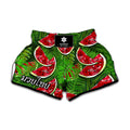 Tropical Leaf Watermelon Pattern Print Muay Thai Boxing Shorts