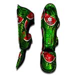 Tropical Leaf Watermelon Pattern Print Muay Thai Shin Guard