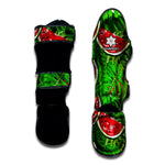 Tropical Leaf Watermelon Pattern Print Muay Thai Shin Guard