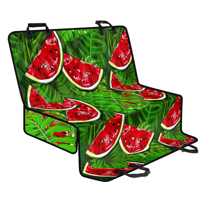 Tropical Leaf Watermelon Pattern Print Pet Car Back Seat Cover