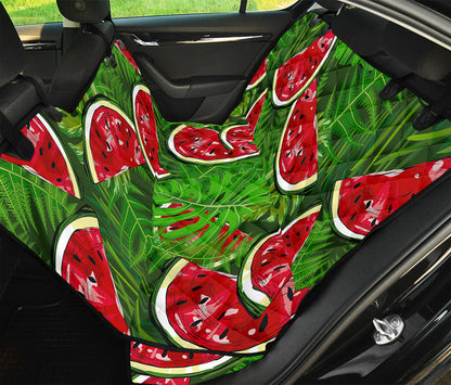 Tropical Leaf Watermelon Pattern Print Pet Car Back Seat Cover
