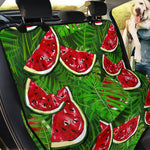 Tropical Leaf Watermelon Pattern Print Pet Car Back Seat Cover
