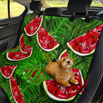 Tropical Leaf Watermelon Pattern Print Pet Car Back Seat Cover