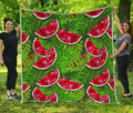 Tropical Leaf Watermelon Pattern Print Quilt