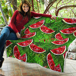 Tropical Leaf Watermelon Pattern Print Quilt