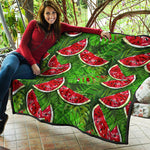 Tropical Leaf Watermelon Pattern Print Quilt