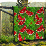 Tropical Leaf Watermelon Pattern Print Quilt