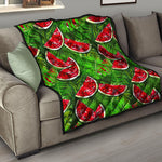 Tropical Leaf Watermelon Pattern Print Quilt