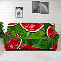 Tropical Leaf Watermelon Pattern Print Sofa Cover