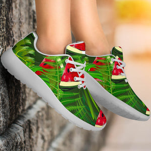 Tropical Leaf Watermelon Pattern Print Sport Shoes GearFrost